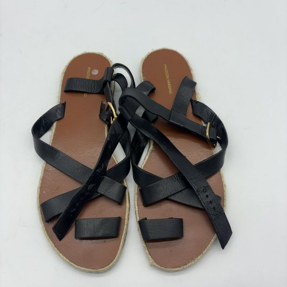 Madison Harding Leather 'Judd' Strappy Sandals